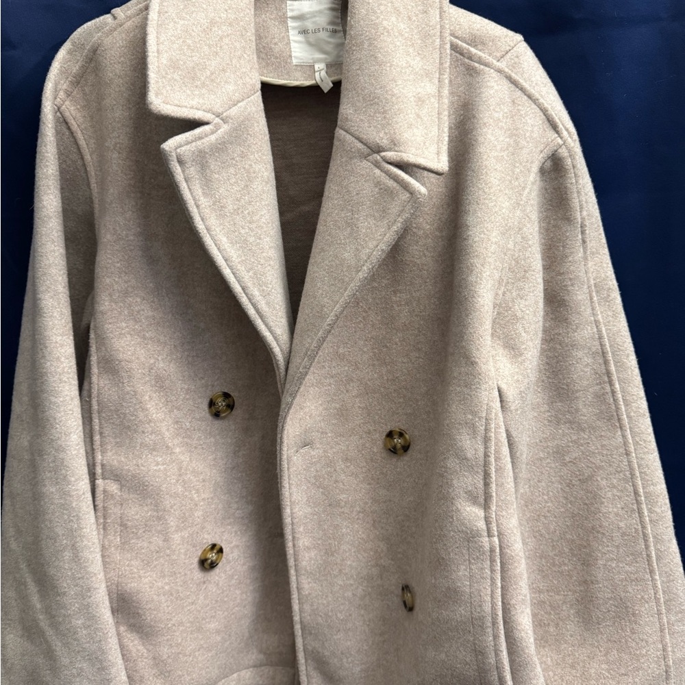 Avec Les Filles Light Tan Pea Coat